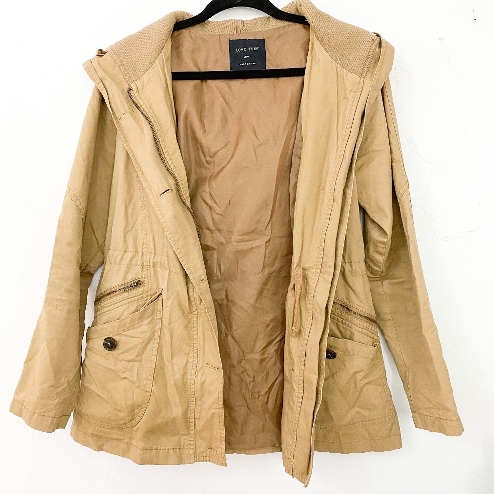 LOVE TREE KHAKI TAN JACKET COAT